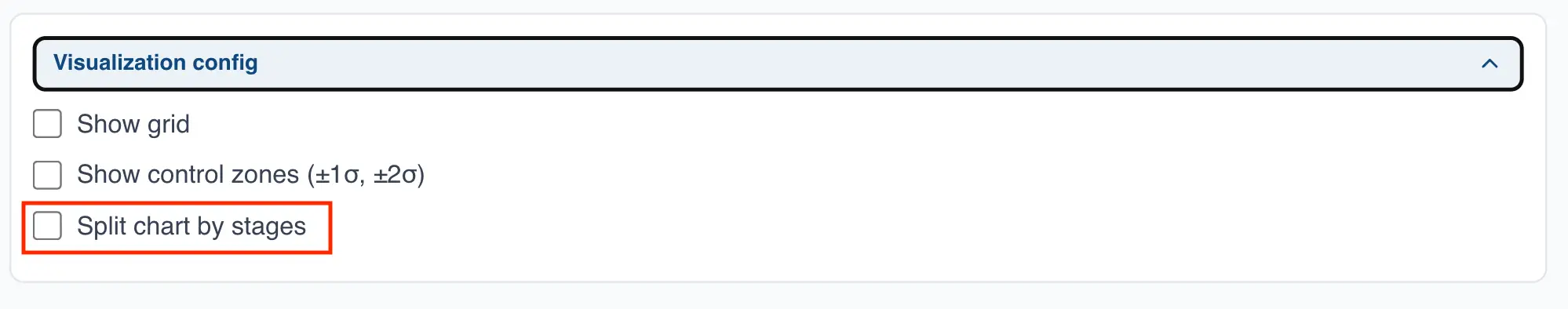 Option to split chart by stages